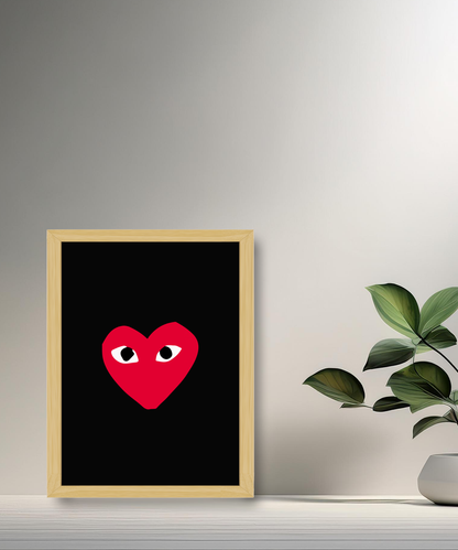 Cadre photo Comme Des Garçons coeur rouge