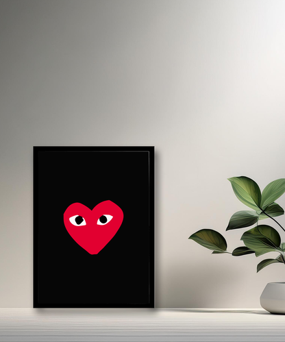 Cadre photo Comme Des Garçons coeur rouge