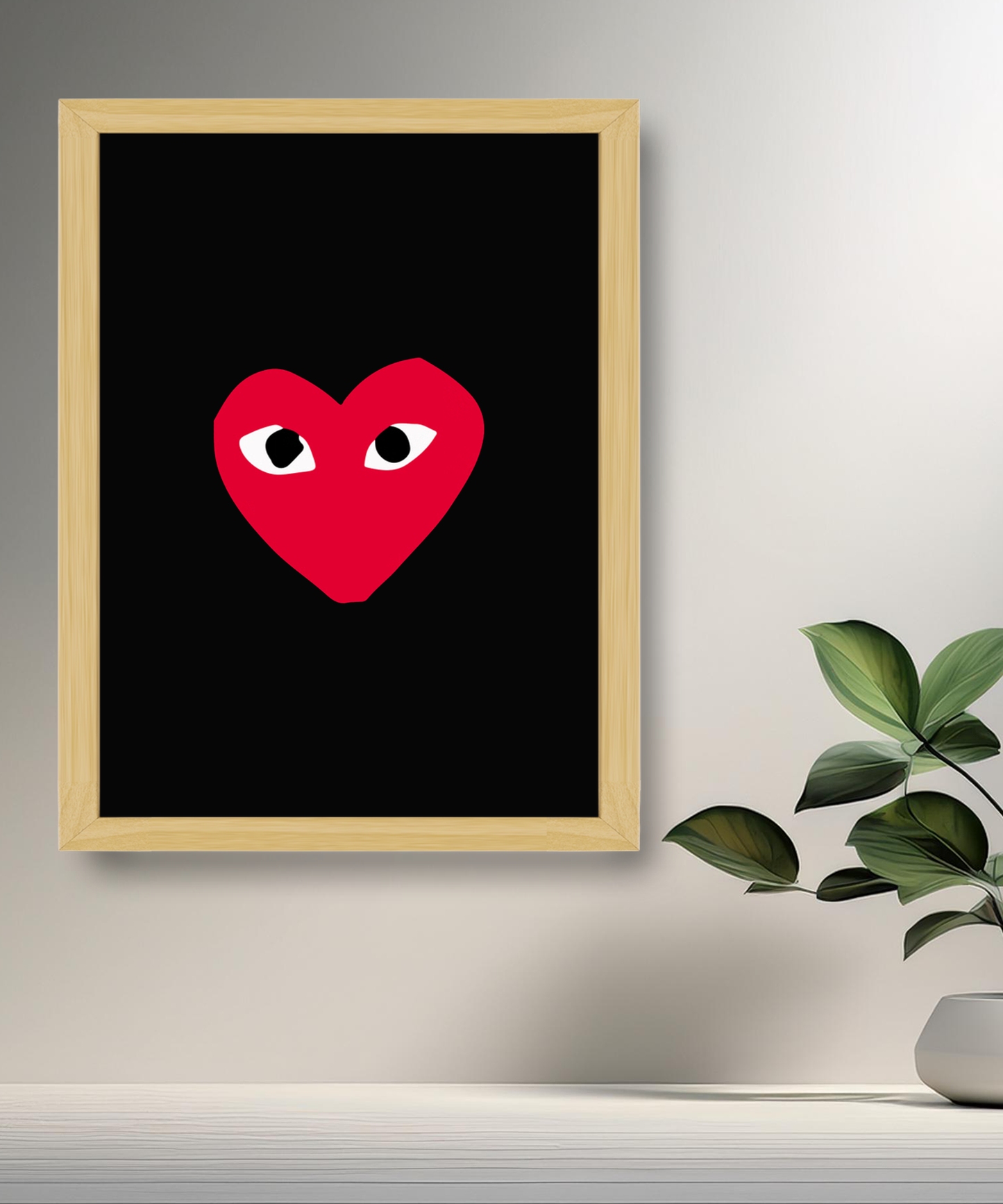 Cadre photo Comme Des Garçons coeur rouge
