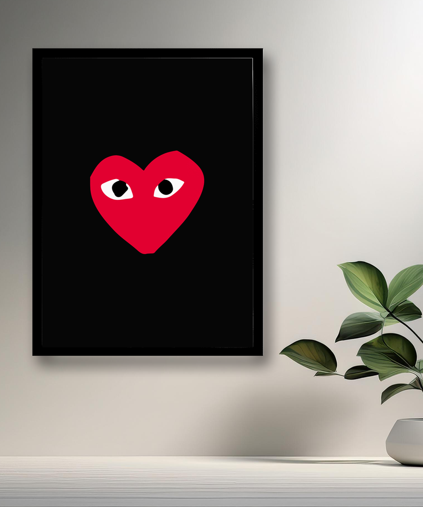 Cadre photo Comme Des Garçons coeur rouge