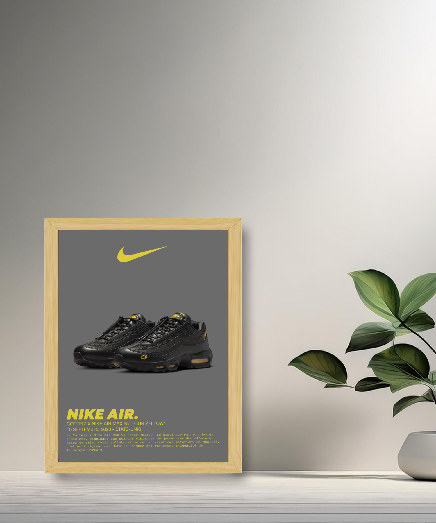 Cadre photo Corteiz x Nike Air Max 95 Tour Yellow