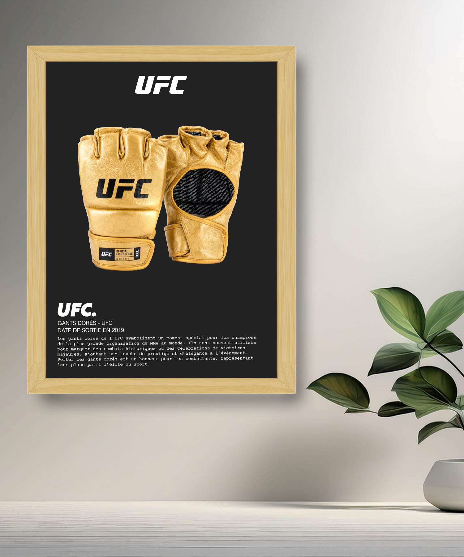 UFC Golden Gloves-Fotorahmen 