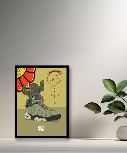 Cadre photo Air Jordan 4 Cactus Jack Got'Em