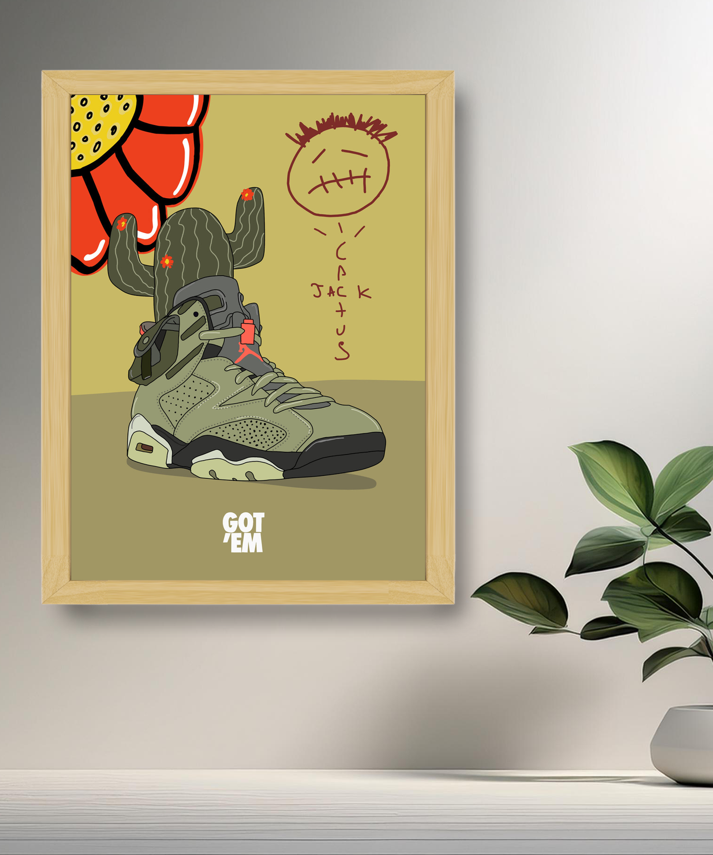 Cadre photo Air Jordan 4 Cactus Jack Got'Em