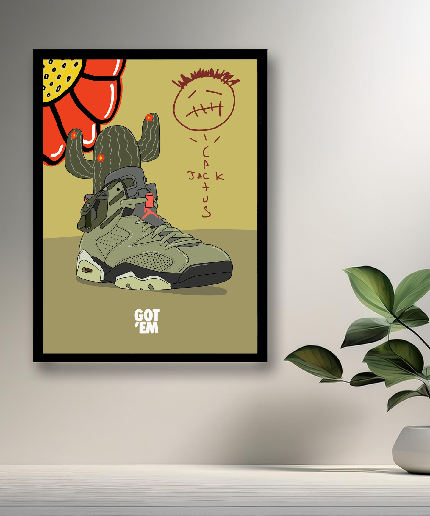 Cadre photo Air Jordan 4 Cactus Jack Got'Em