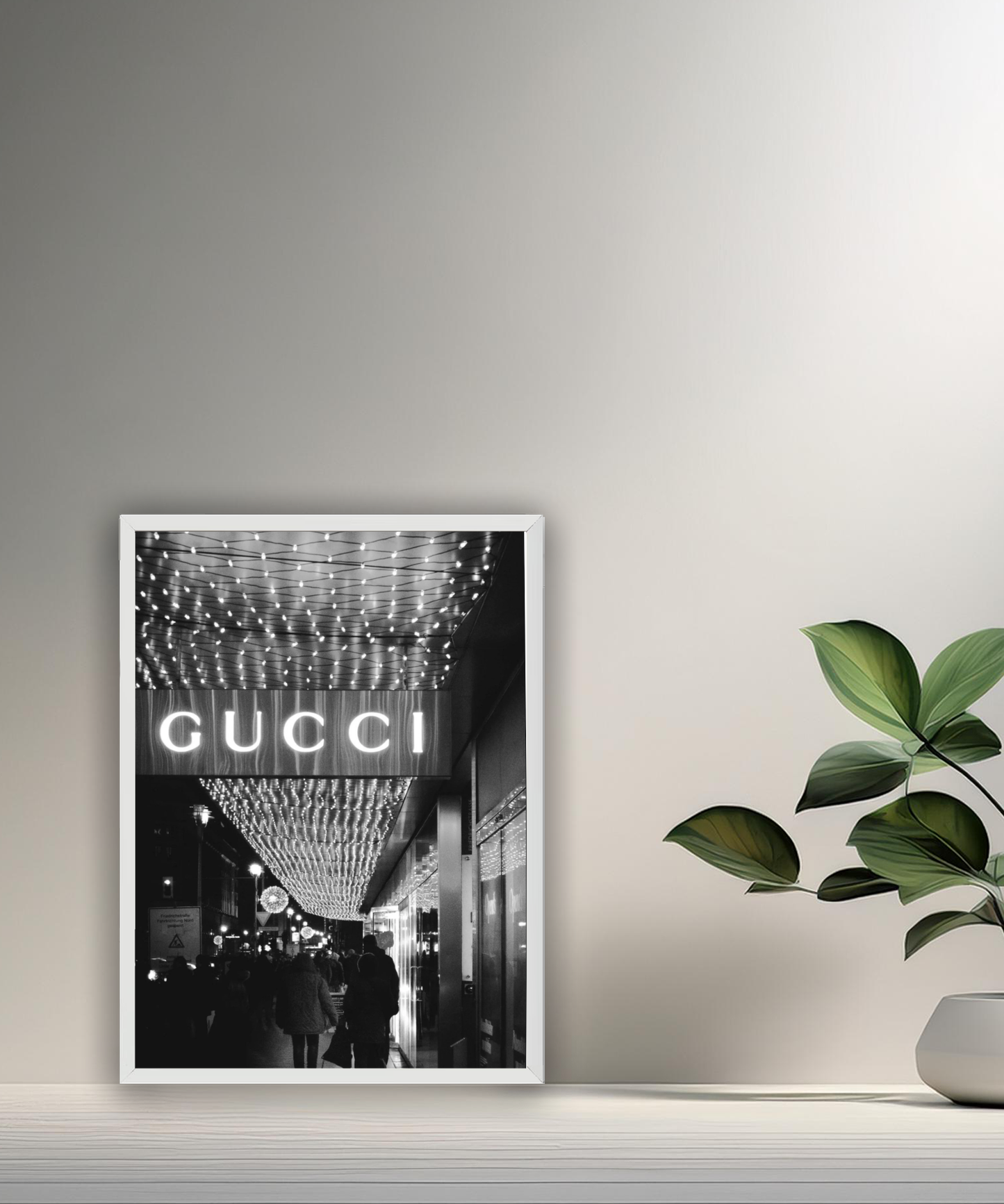 Poster encadré Gucci devanture magasin