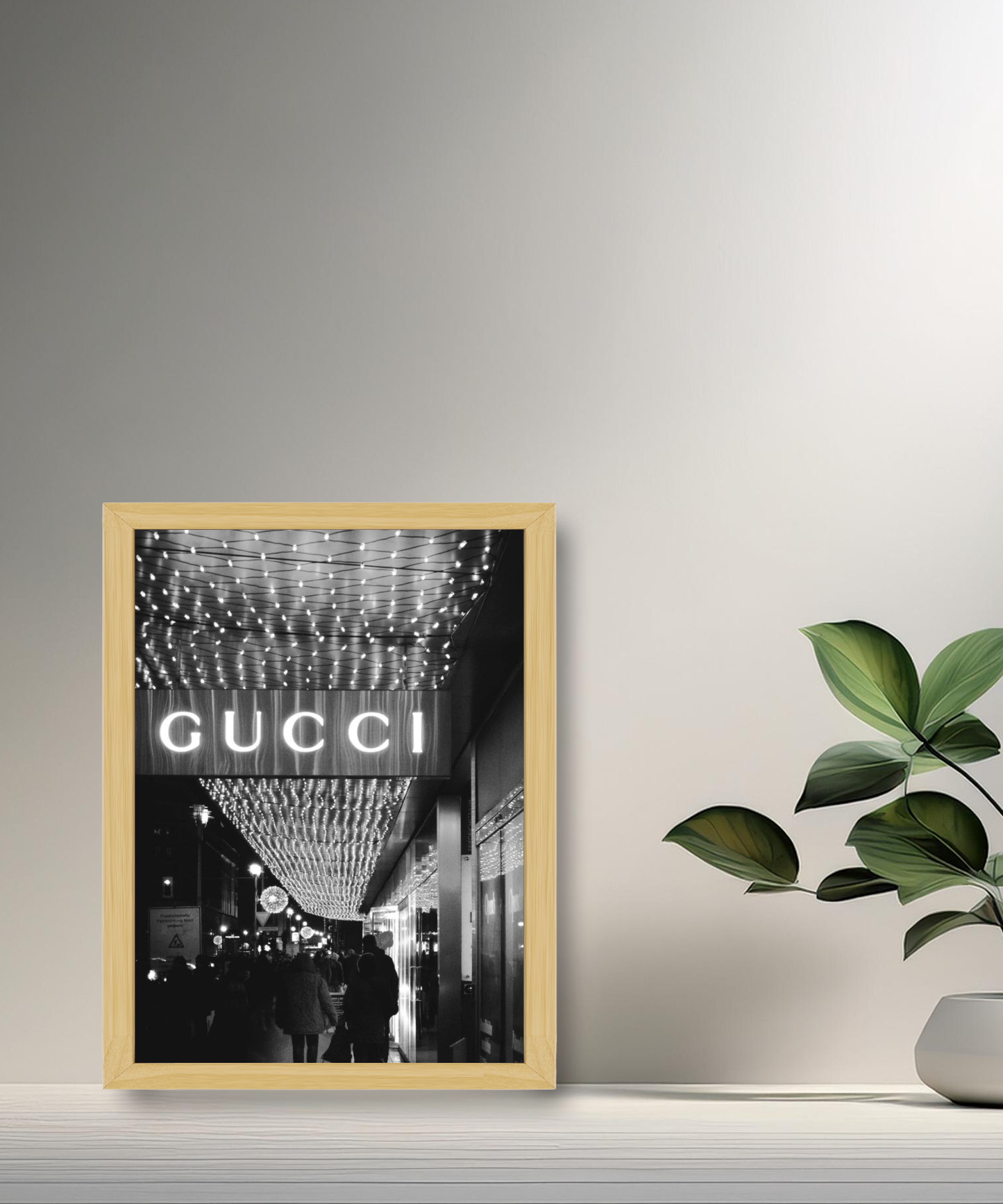 Poster encadré Gucci devanture magasin