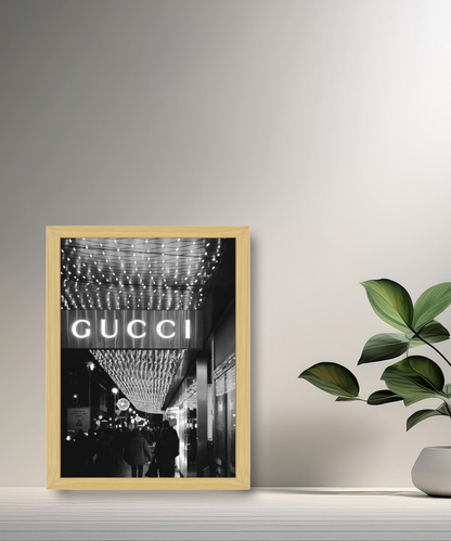 Poster encadré Gucci devanture magasin
