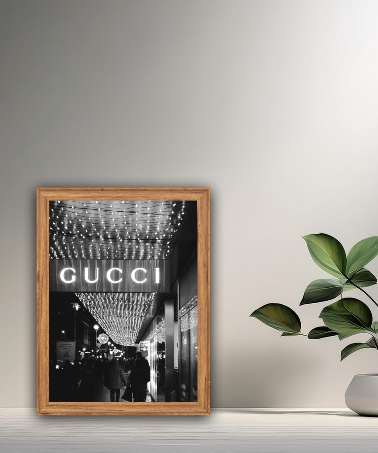 Poster encadré Gucci devanture magasin
