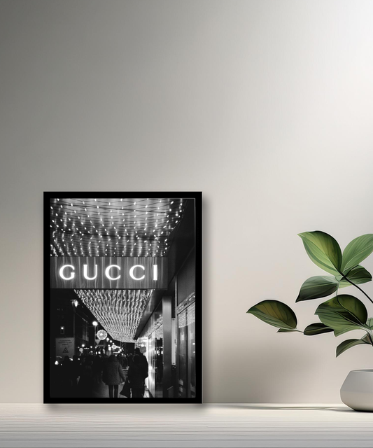 Poster encadré Gucci devanture magasin