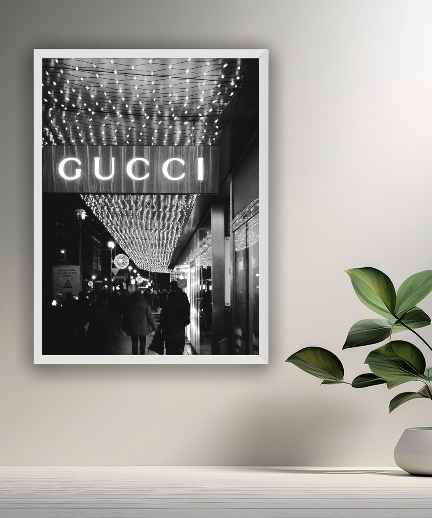Poster encadré Gucci devanture magasin