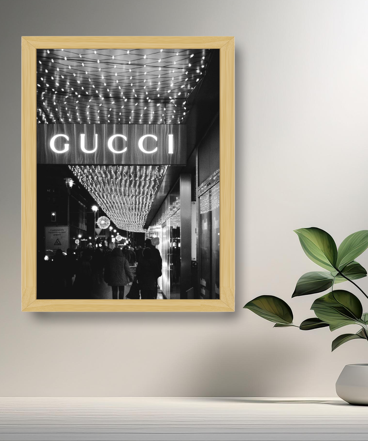 Poster encadré Gucci devanture magasin