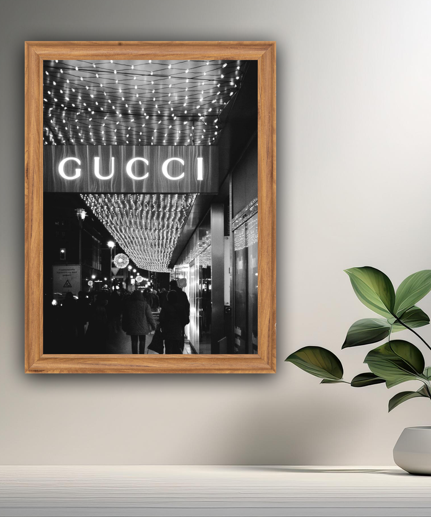 Poster encadré Gucci devanture magasin