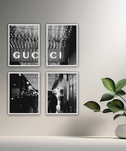 Poster encadré Gucci devanture magasin