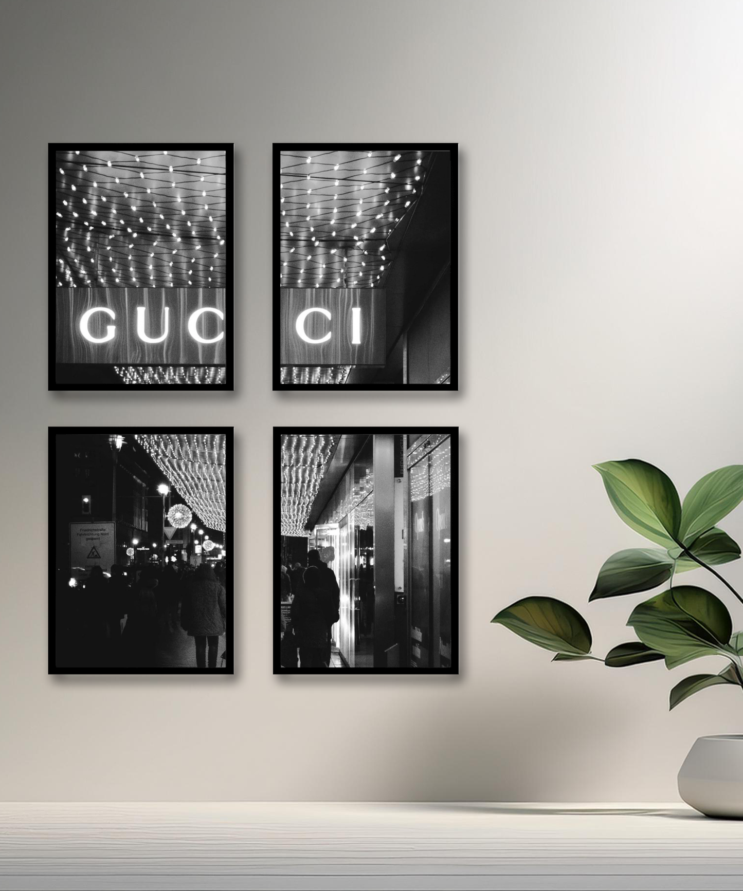 Poster encadré Gucci devanture magasin