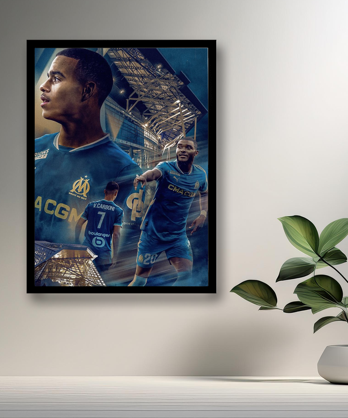 Cadre photo Olympique de Marseille Illustration
