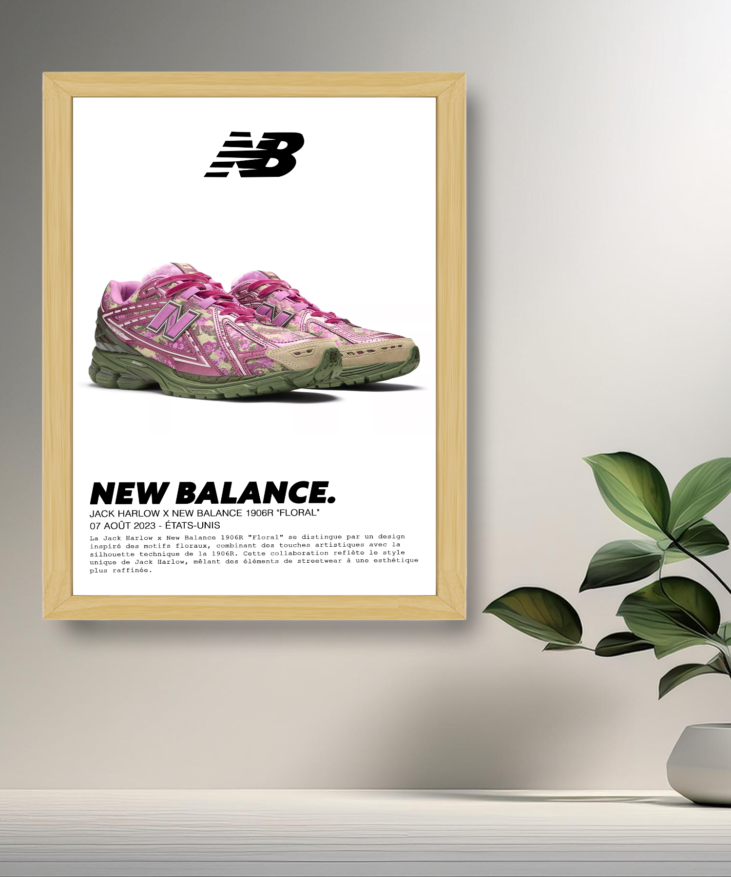 Cadre photo Jack Harlow x New Balance 1906R Floral