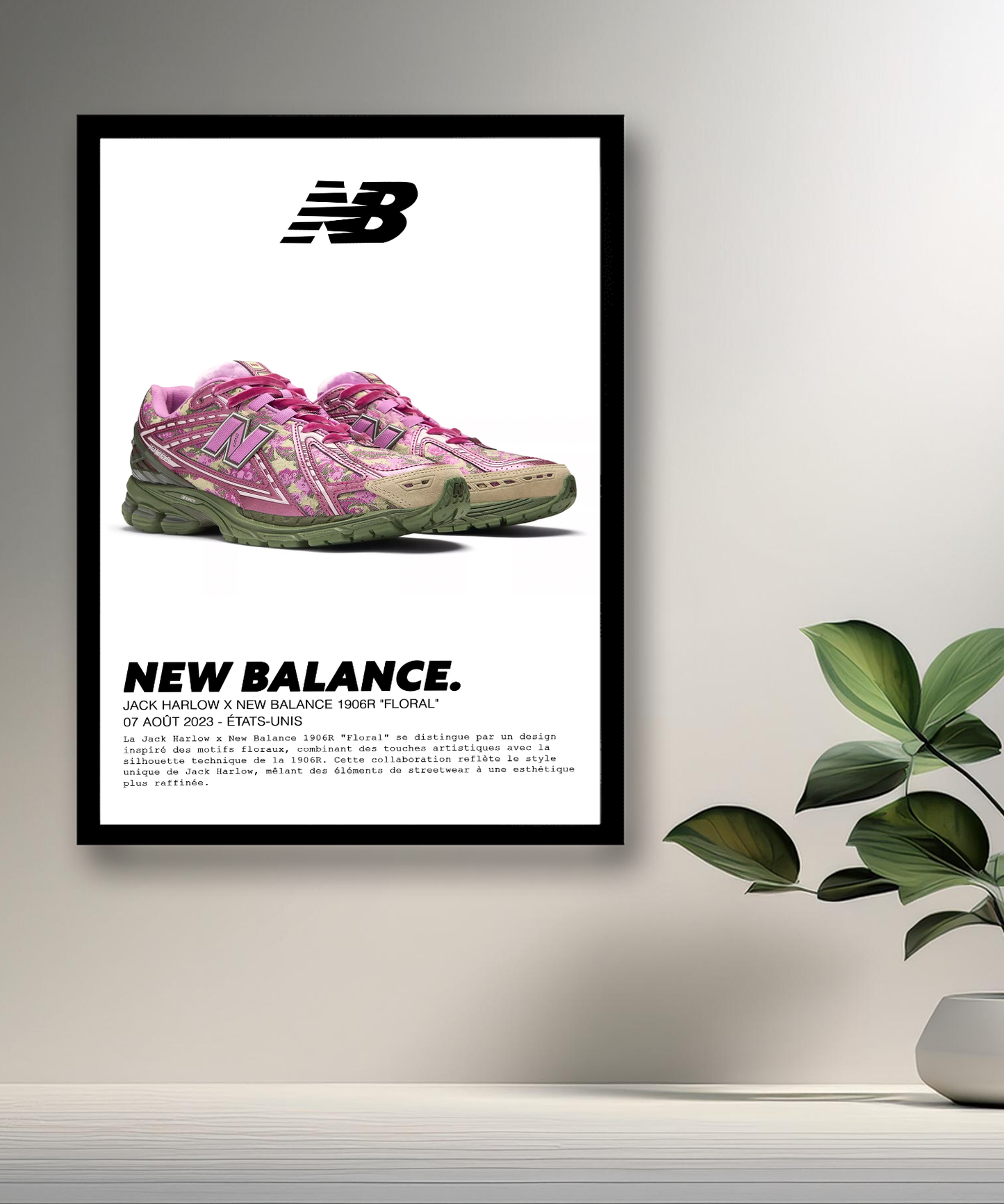 Jack Harlow x New Balance 1906R Blumen-Fotorahmen 