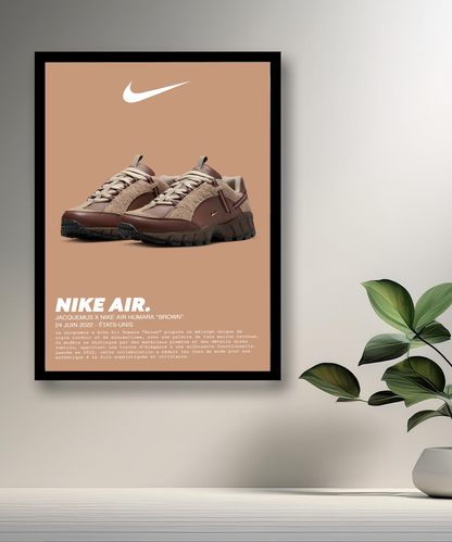 Cadre photo Jacquemus x Nike Air Humara Brown