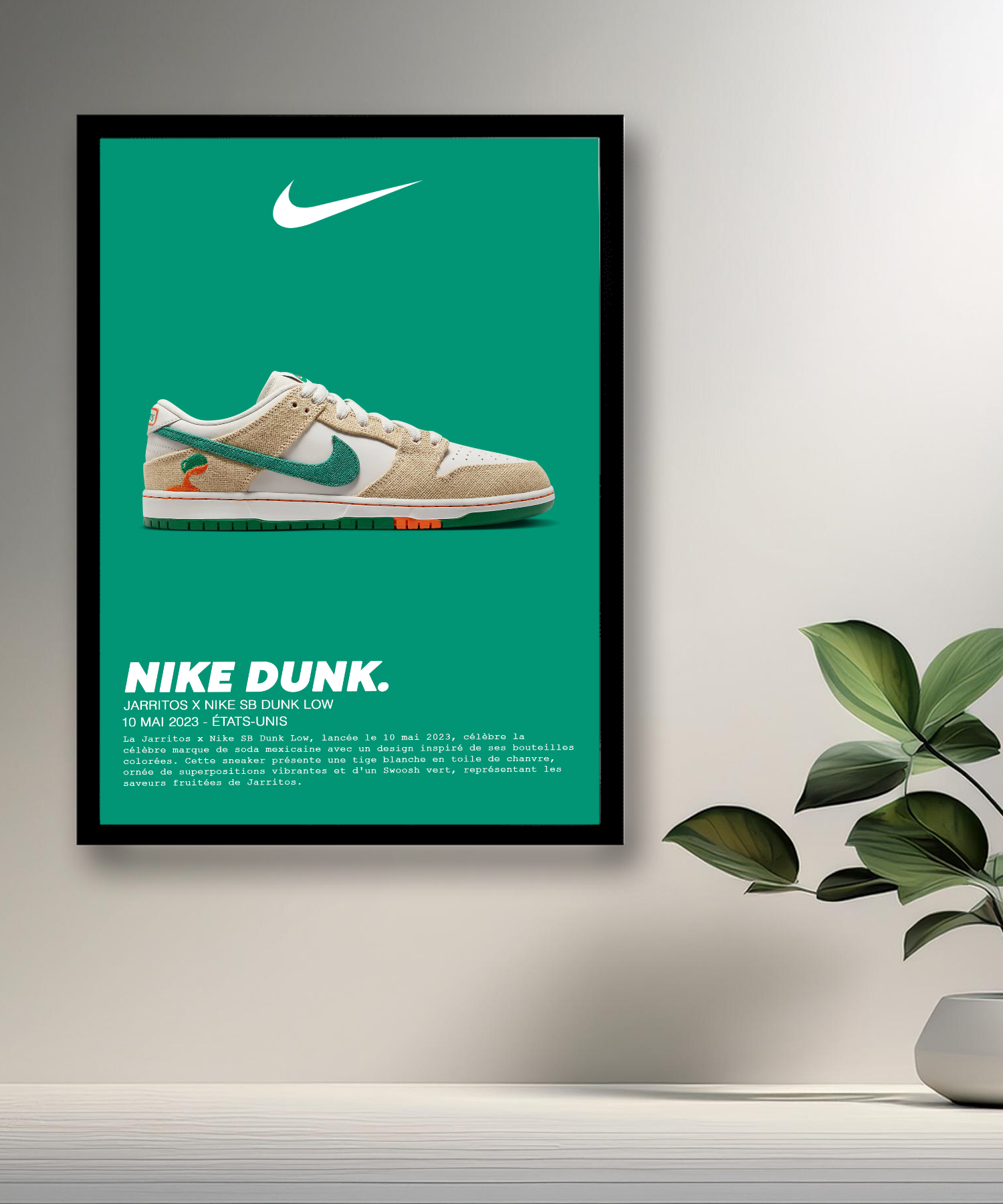 Cadre photo Nike SB Dunk Low x Jarritos