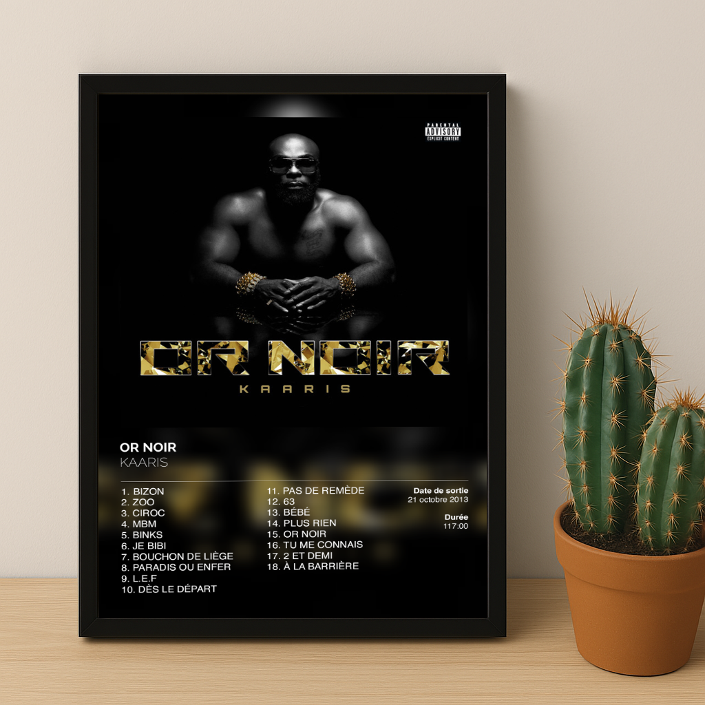 Cadre photo Or noir Kaaris