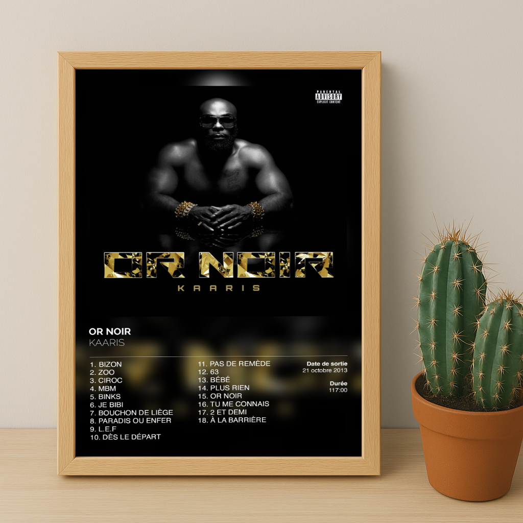 Cadre photo Or noir Kaaris