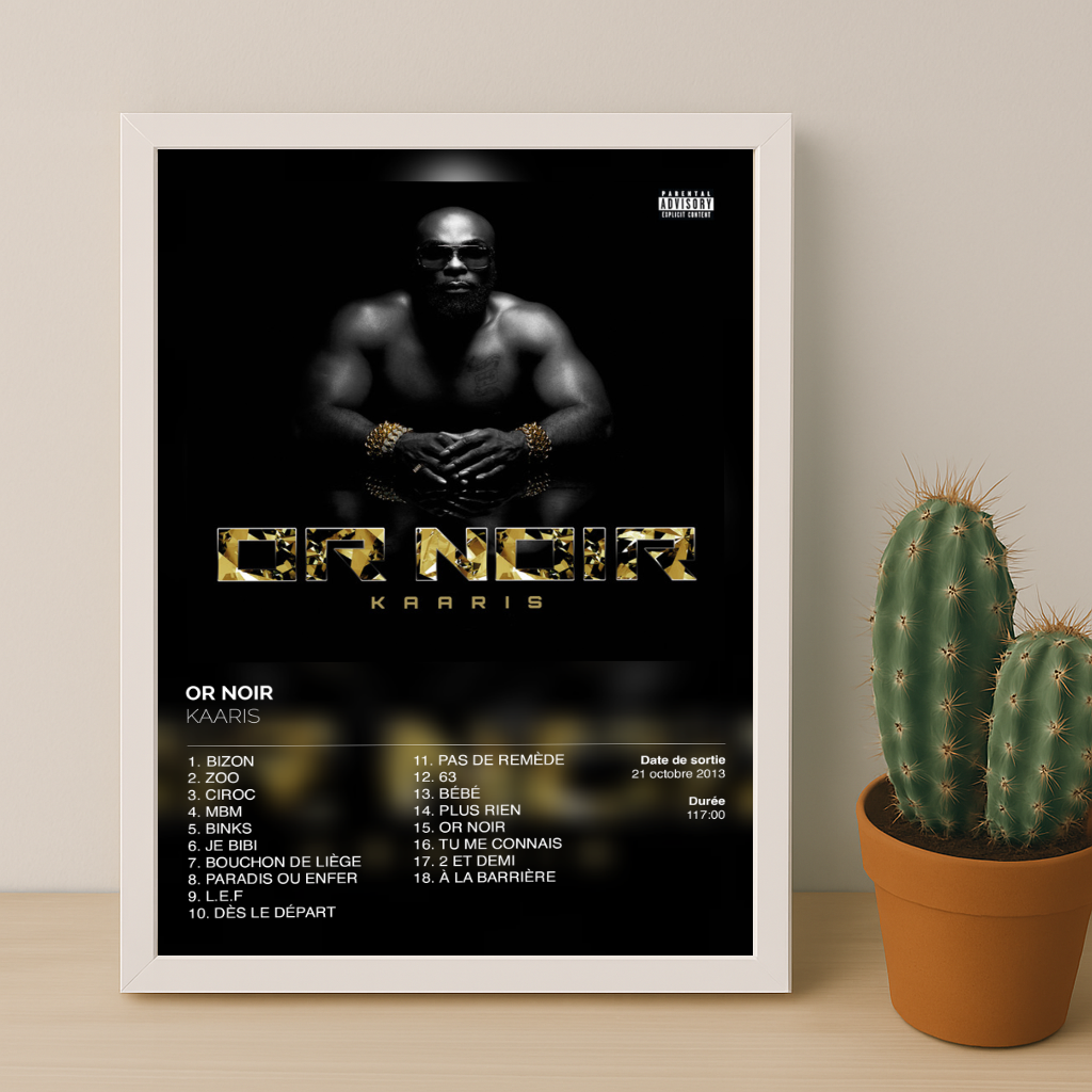 Cadre photo Or noir Kaaris