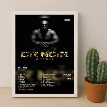 Cadre photo Or noir Kaaris