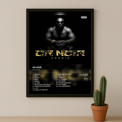 Cadre photo Or noir Kaaris