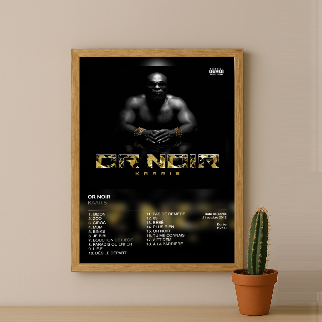 Cadre photo Or noir Kaaris