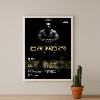 Cadre photo Or noir Kaaris