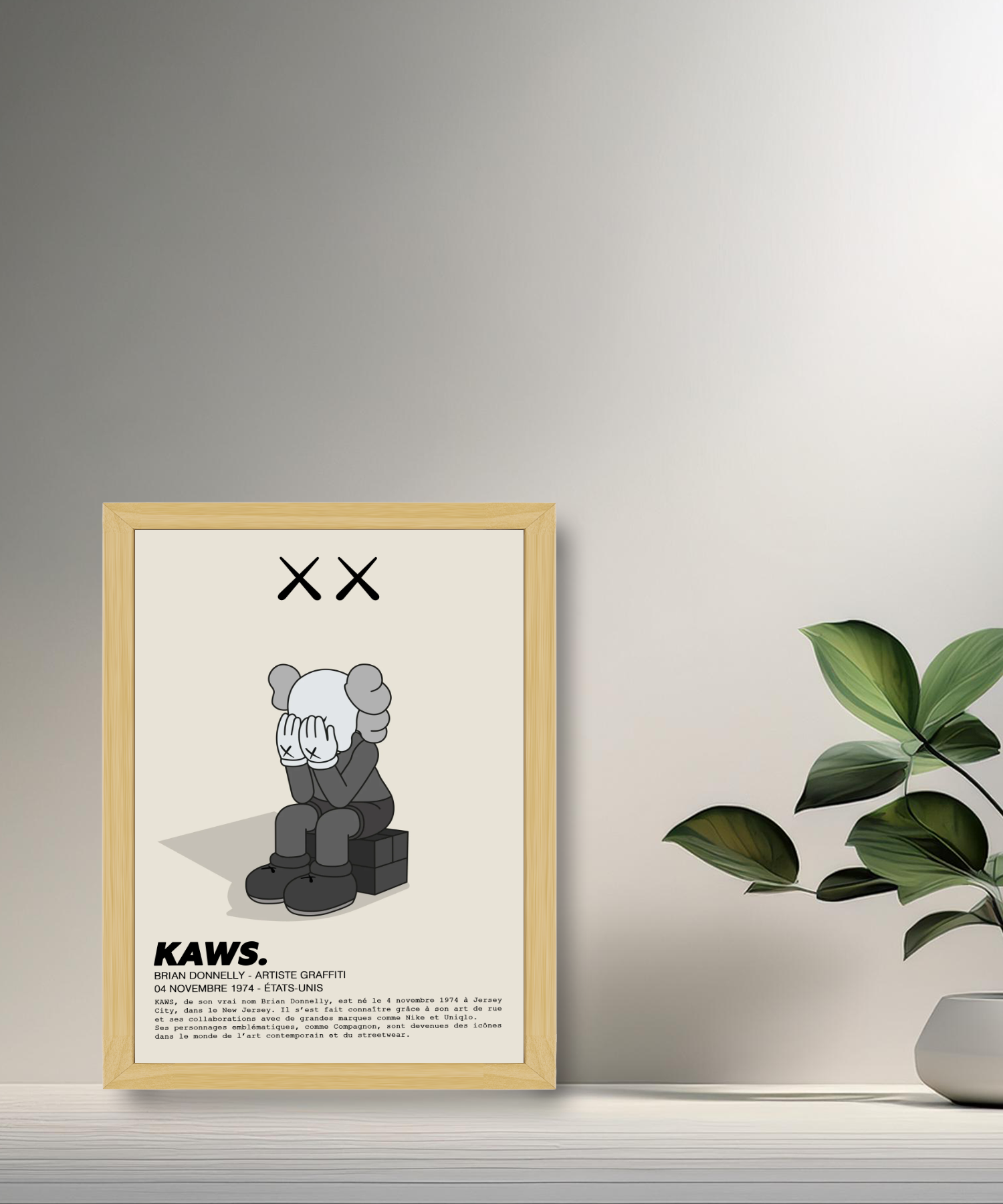 Cadre photo Kaws Companion assis