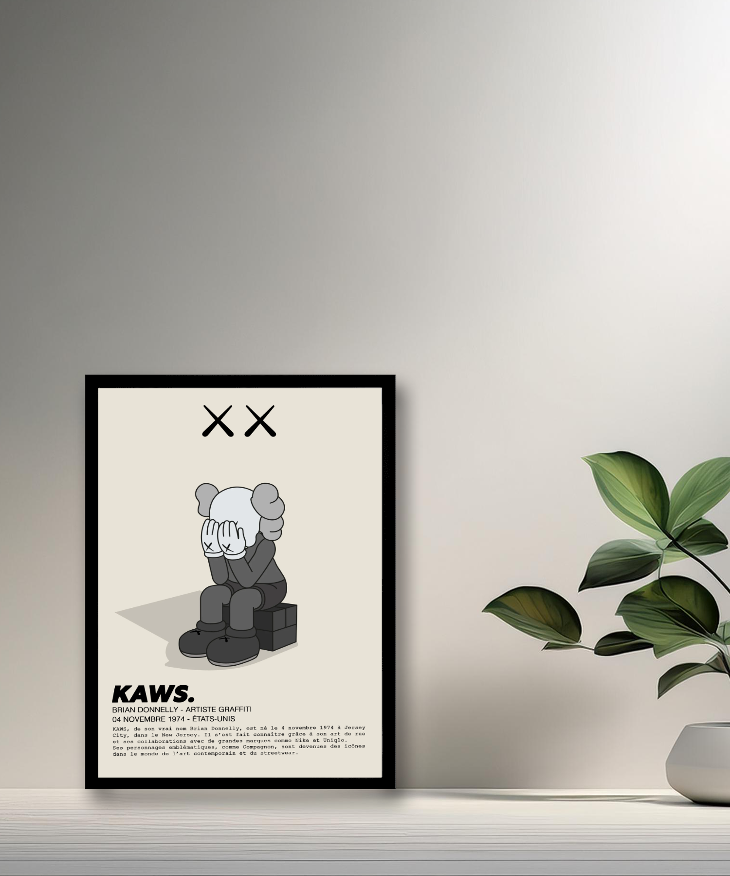 Cadre photo Kaws Companion assis