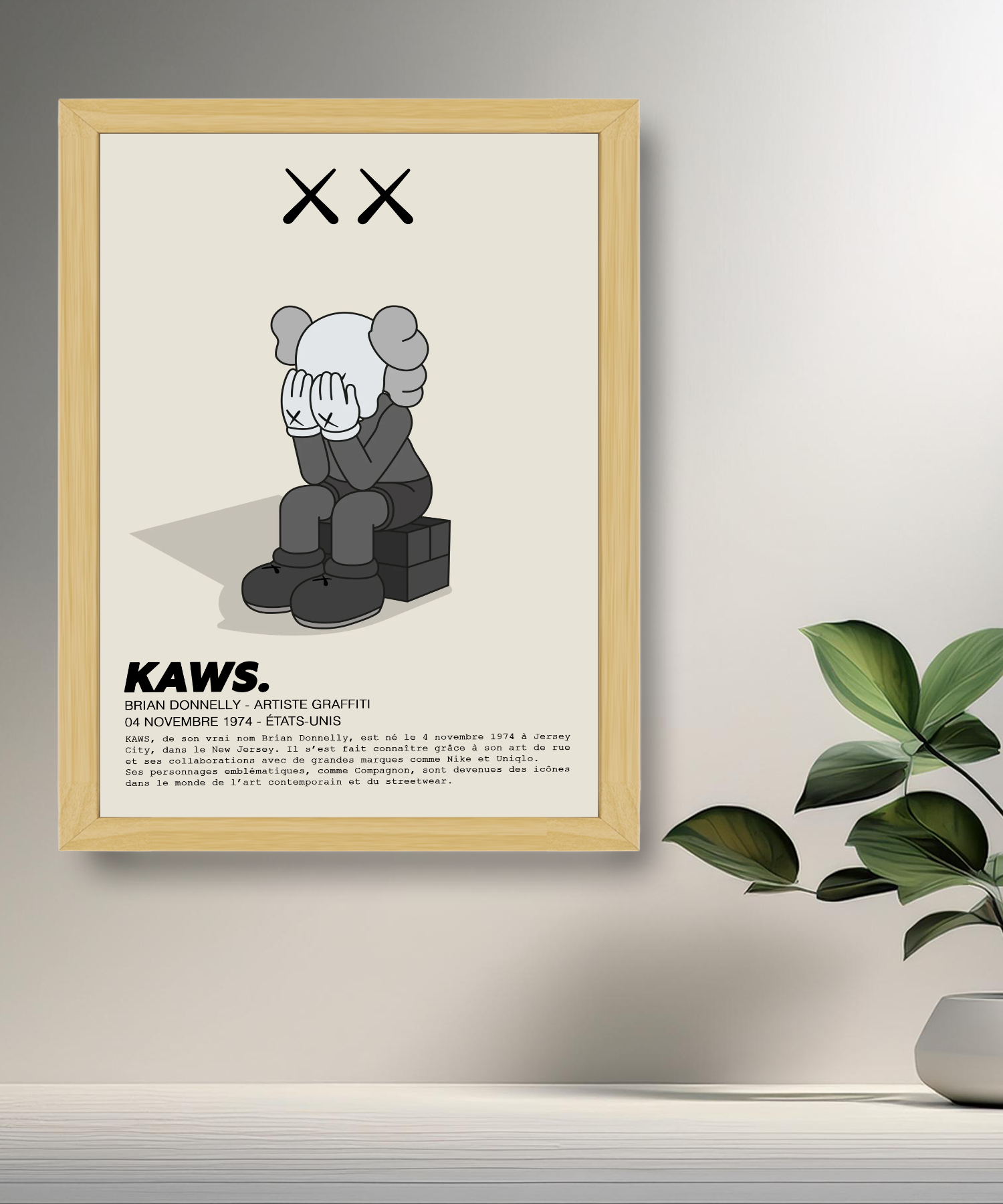 Cadre photo Kaws Companion assis