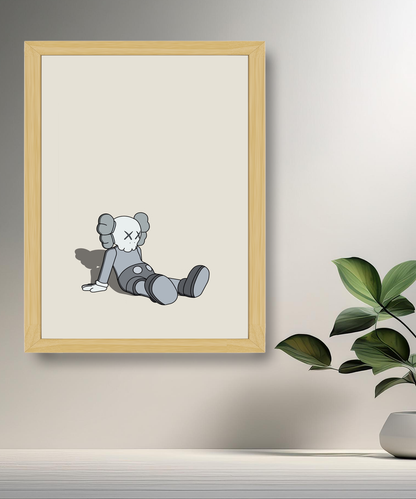 Poster Kaws assis