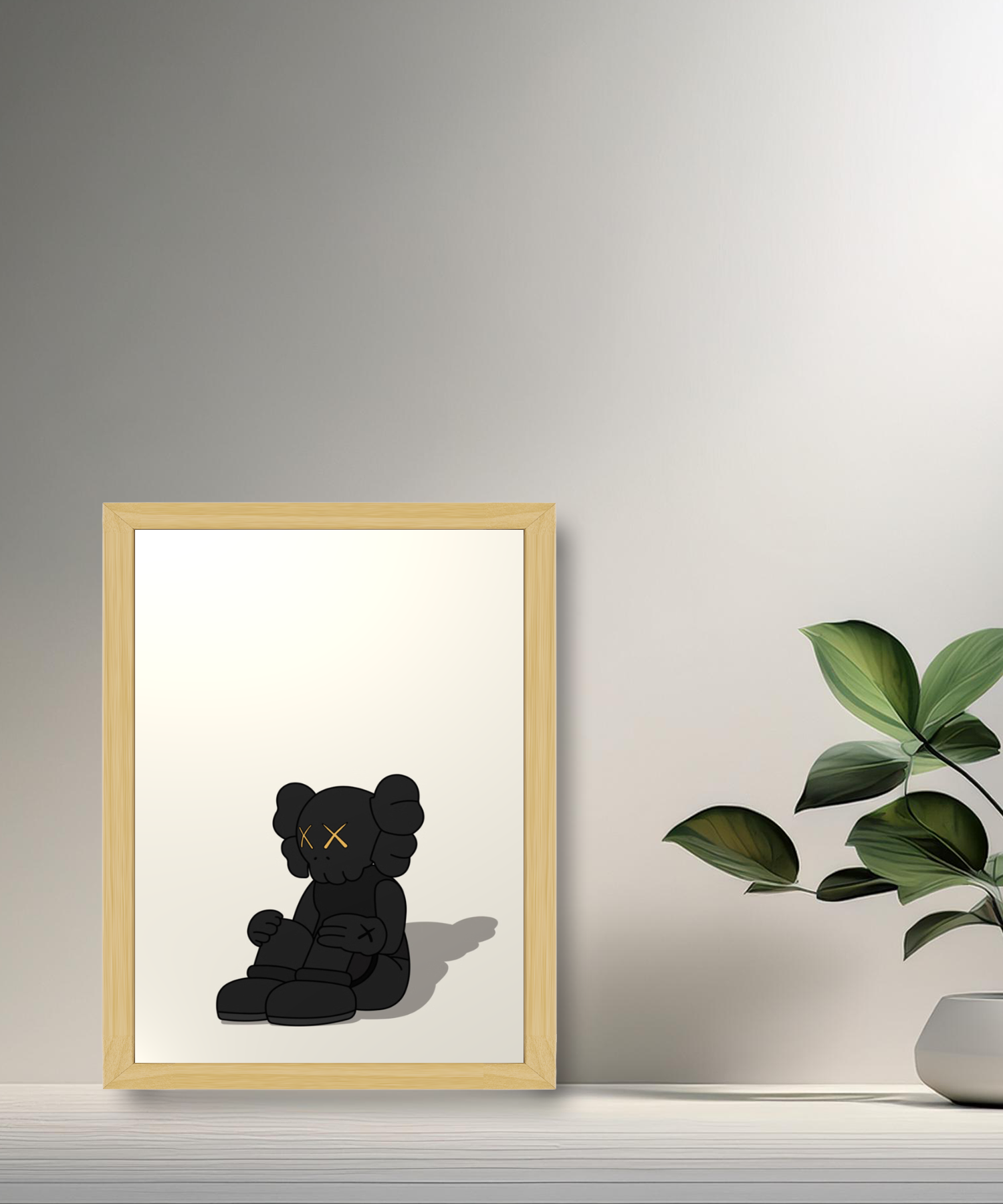 Cadre photo Kaws black