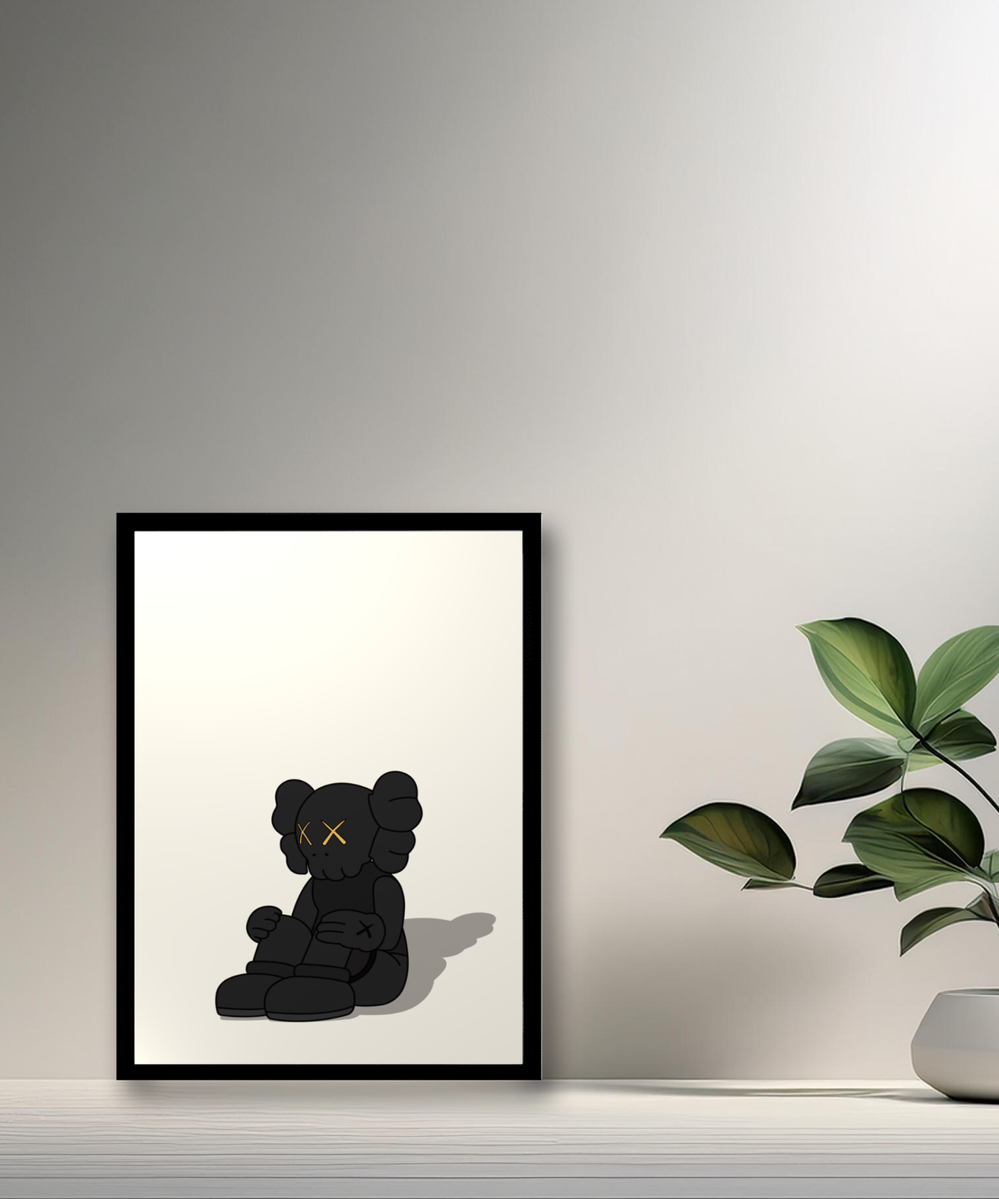 Cadre photo Kaws black
