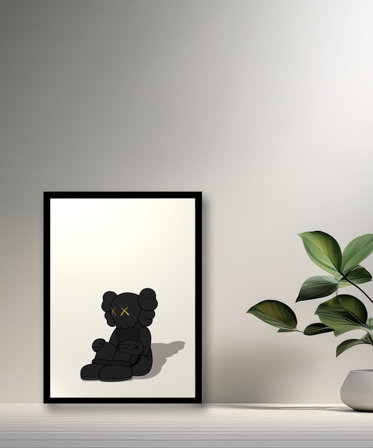 Cadre photo Kaws black