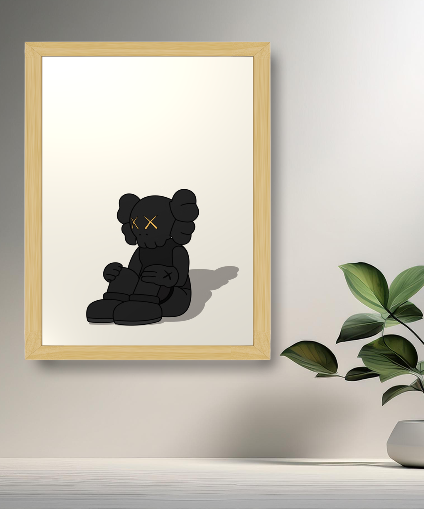 Cadre photo Kaws black