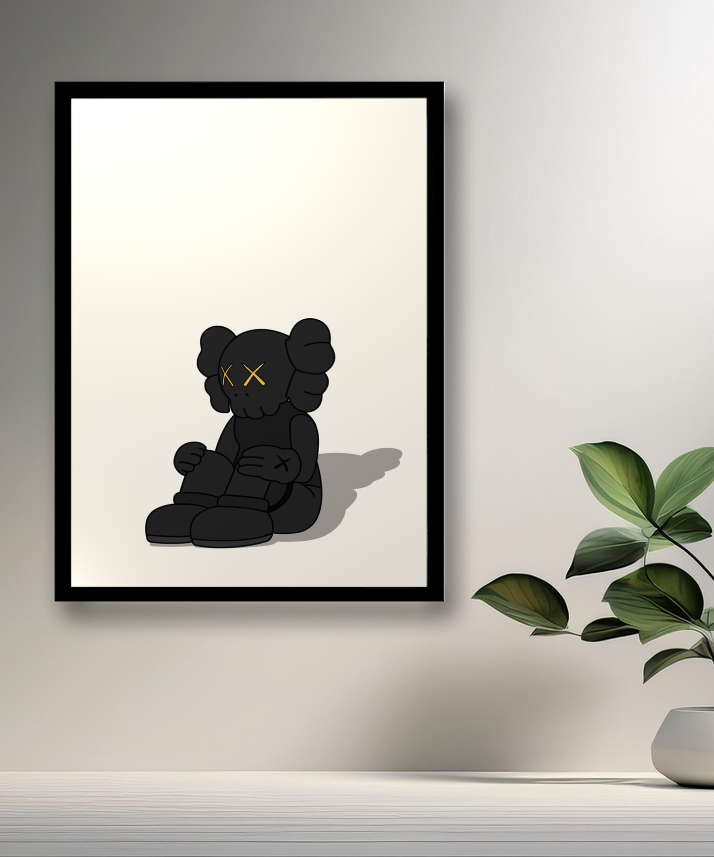 Cadre photo Kaws black