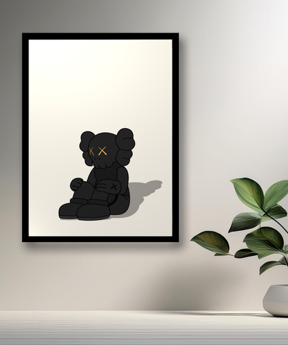 Cadre photo Kaws black