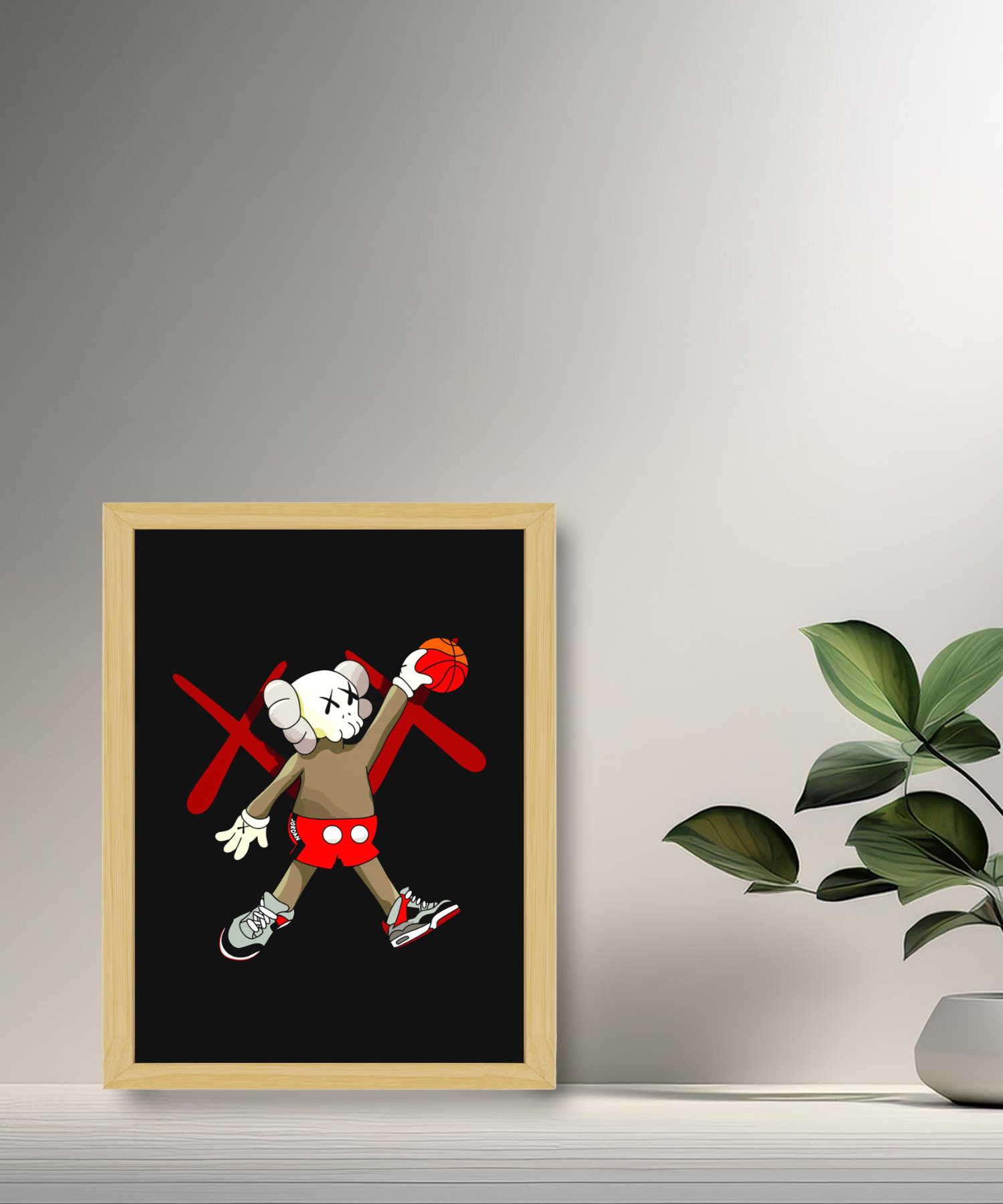 Cadre photo Kaws Basketball