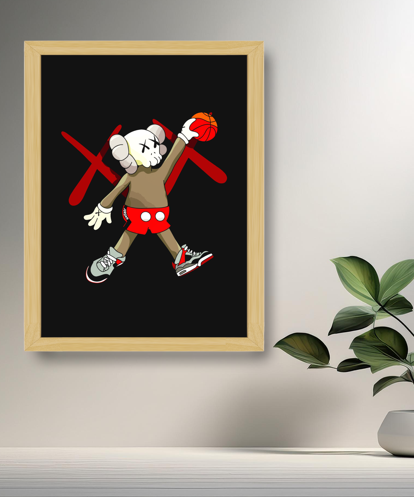 Cadre photo Kaws Basketball