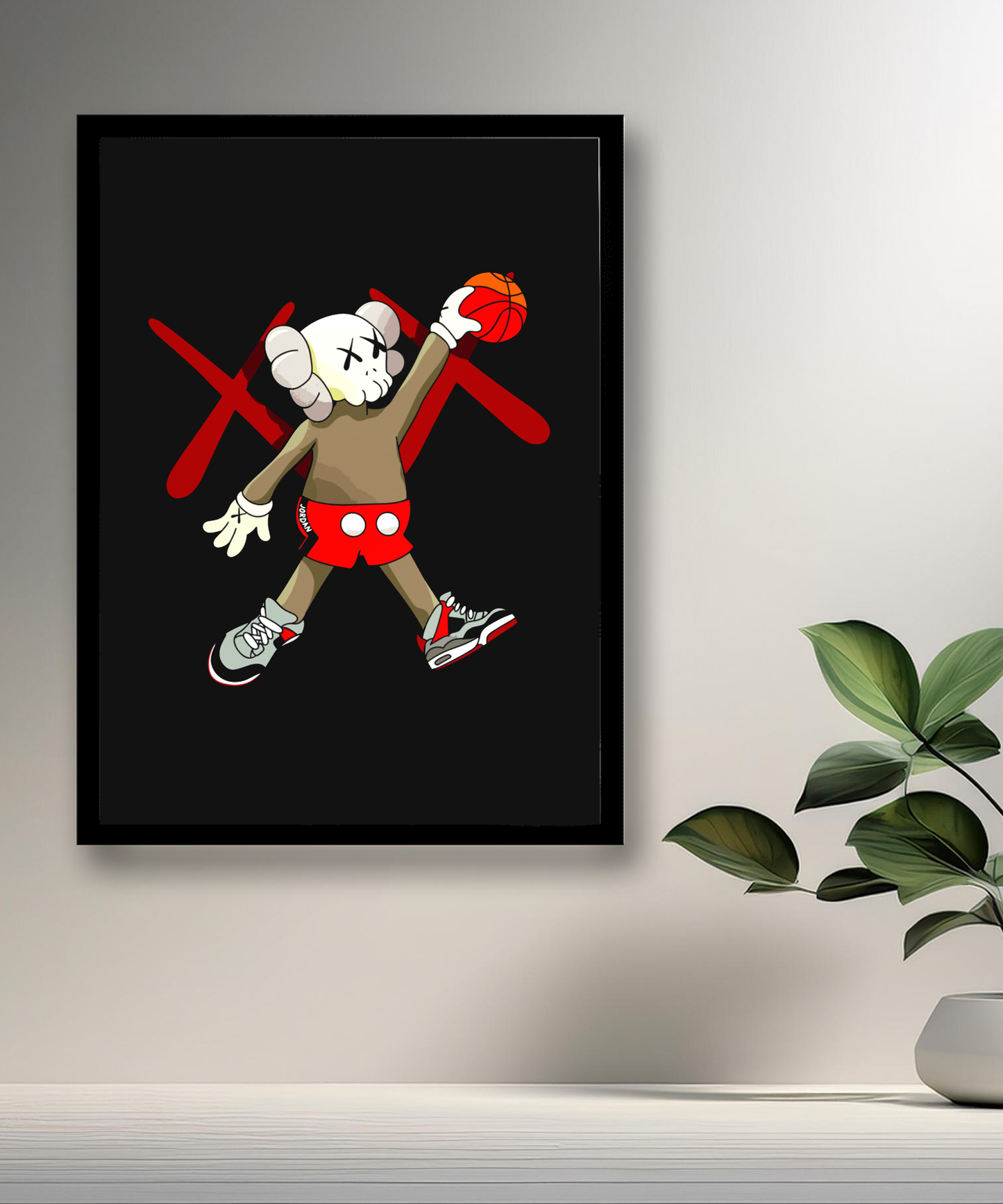 Cadre photo Kaws Basketball