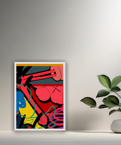 Poster Kaws illustration