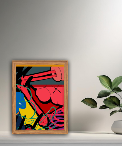 Poster Kaws illustration
