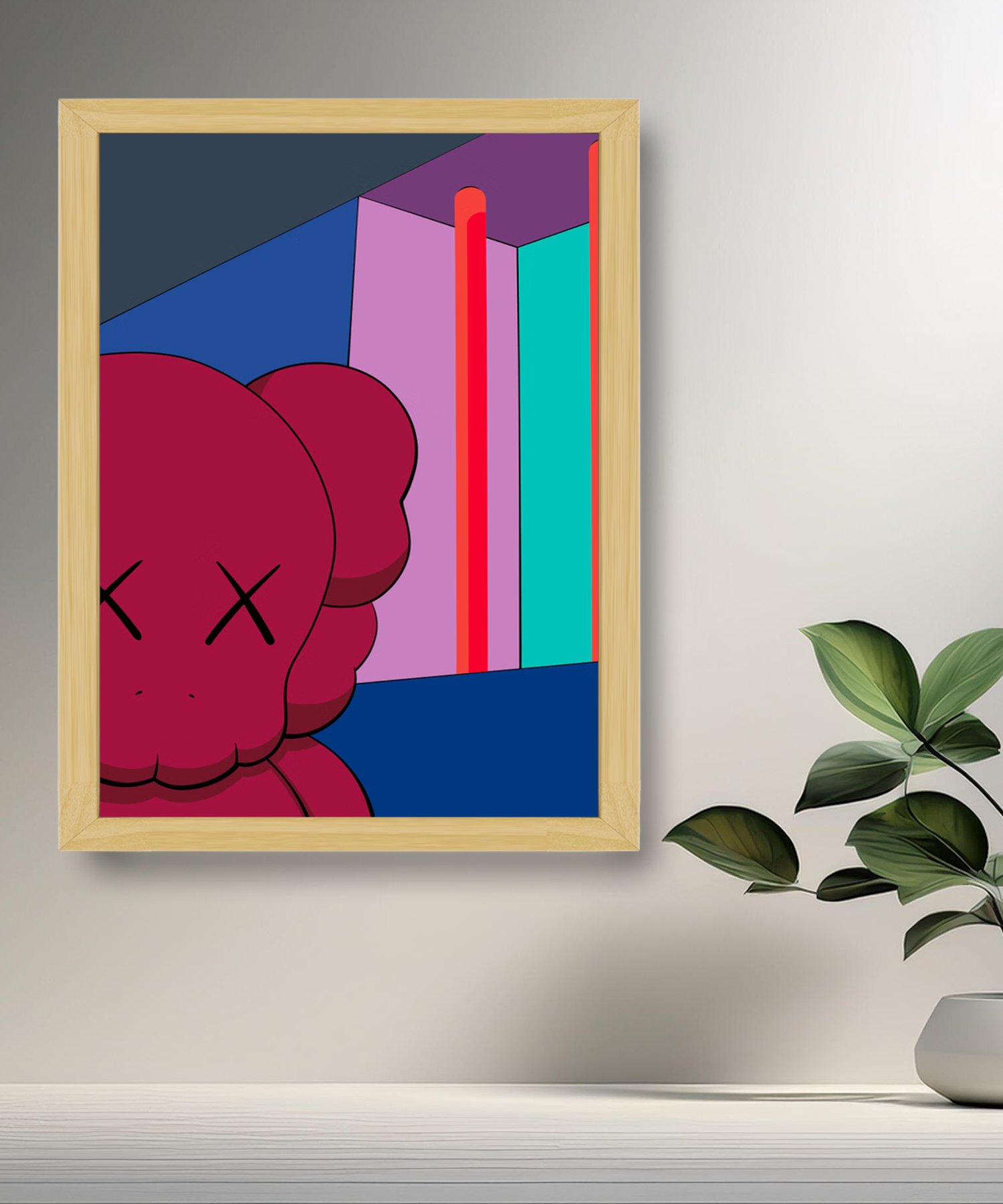Poster Kaws illustration