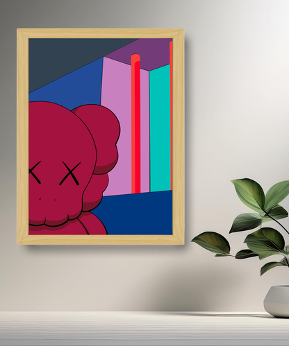 Poster Kaws illustration