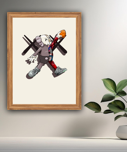Poster Kaws football américain