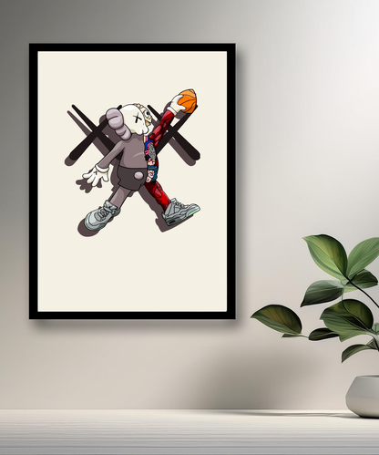 Poster Kaws football américain